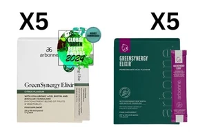 Arbonne GreenSynergy Elixir Citrus & Pomegranate Acai Flavour - 10 Sachets - Picture 1 of 12