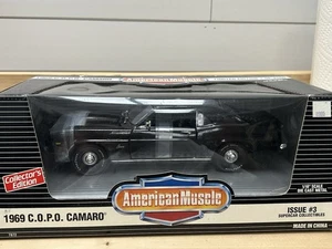 Rare New American Muscle 1969 C.O.P.O. Black Camaro ERTL Collectibles COPO - Picture 1 of 3