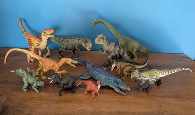 SCHLEICH SAFARI Mixed Dinosaurs Lot Tyrannosaurus Stegosaurus Velociraptor - Image 1 of 4