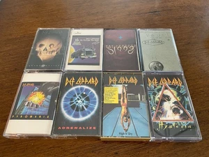 rare Def Leppard 8 cassette LOT Pyromania Hysteria High n' dry Greatest Hits - Picture 1 of 4