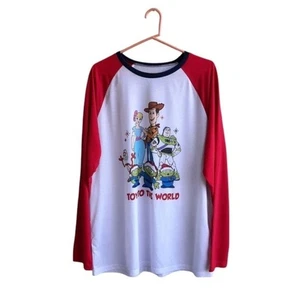 Camiseta Top Disney Pixar Toy Story 4 Manga Raglán Juguete para el Mundo Talla L - Imagen 1 de 11