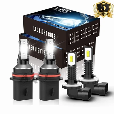 For Dodge Ram 4000 1999-2002 4X LED Headlights Hi/Lo Beam +Fog Light Bulbs Combo - Image 1 of 4