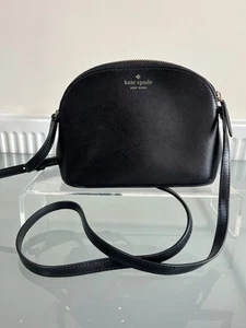 Kate Spade New York Women’s Kali Small Dome Black Leather Crossbody Bag - Picture 1 of 9