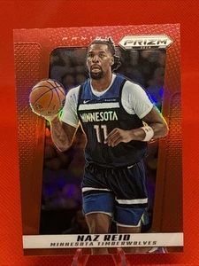 /199 NAZ REID 2024-25 PANINI PRIZM DECA BASKETBALL TRUE RED TIMBERWOLVES RC - Bild 1 von 7