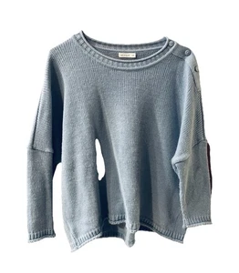 MERSEA Damen Pullover Pulli blau Hals Knöpfe OS - Bild 1 von 5