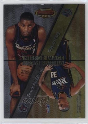 1997 Bowman's Best Mirror Image Tracy McGrady Grant Hill Kevin Garnett Rookie RC - Image 1 of 2