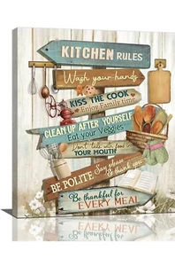 Kitchen wall art Canvas pictures Painting Dining Room - Picture 1 of 5
