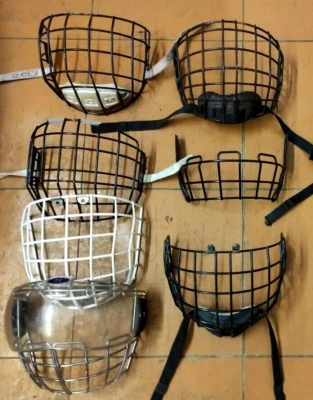 Lot of 7 Hockey Helmet Cage face shield mask Bauer Itech CCM, Vintage old - Image 1 of 4