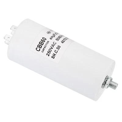 CBB60 60uf Running Capacitor,AC 250V 4 Pins 50/60Hz with M8 Screw - Image 1 of 4