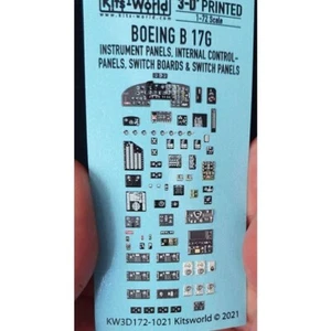 KW3D1721021 Kits-World 3D Decals Boeing B-17G Flying Fortress Cockpit & Interior - Foto 1 di 1