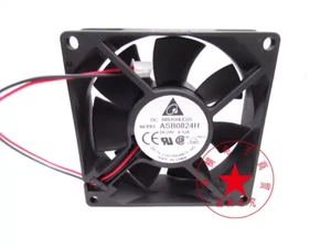 1PC Delta ASB0824H 8025 24V 0.12A 8CM 2-wire ultra quiet chassis inverter fan - Picture 1 of 2