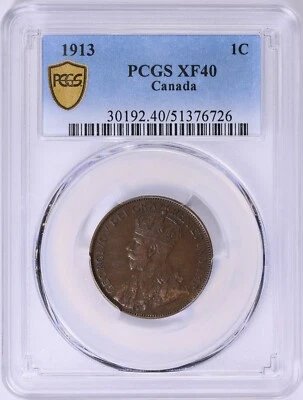 1913 Canada Large Cent PCGS XF40 Nice Coin! - Image 1 of 3