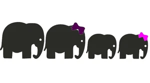  ELEPHANT FAMILY DECAL FOR CARS AND TRUCKS - Foto 1 di 1