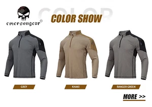 Emersongear Tactical Hunter Long Sleeve Polo Shirt Daily Tops T-shirt Fitness - Picture 1 of 7