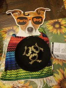 Party Dog - Poncho with sombrero - XS/S - Small - New - Picture 1 of 2