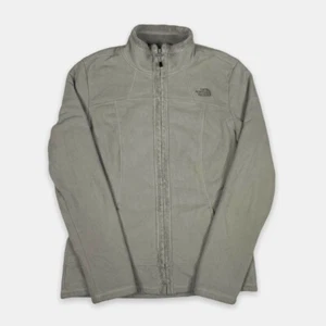 Vintage The North Face embroidered grey fleece jacket woman’s size L - Picture 1 of 4