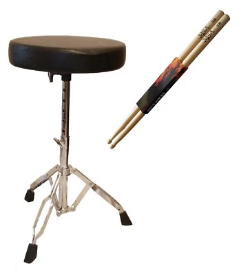 MSA SCHLAGZEUGHOCKER, Drumhocker, Schlagzeug Sitz verstellbar+1xDrumsticks 5B GRATIS
