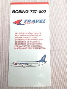 Safety Card Travel Service Boeing 737-800 - Bild 1 von 3