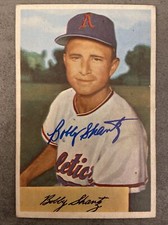 Bobby Shantz Signed 1954 Bowman Autographed Philadelphia Athletics Baseball Card