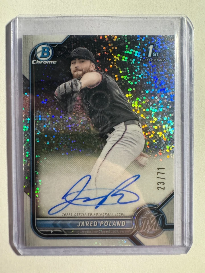 K230,977 - 2022 Bowman Chrome Draft Auto Sparkle #CDAJPD Jared Poland #/71 - Image 1 of 1