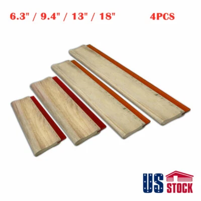 QOMOLANGMA USA! 4pcs Screen Printing Squeegee Ink Scraper Scratch Board 75 Durometer