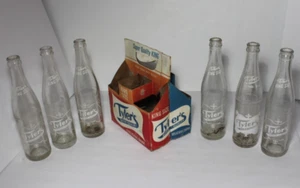 RARE 6 PACK 1950s VINTAGE TYLER'S ACL SODA BOTTLES ATLANTIC IOWA ACL SODA BOTTLE - Picture 1 of 24