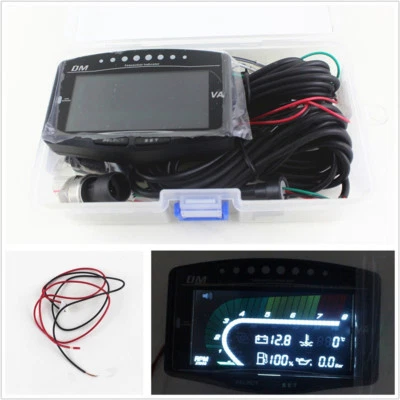 5in1 Multifunction Car LCD Digital Oil Pressure+Volt+Water Temp+Fuel+Tacho Guage - Image 1 of 4