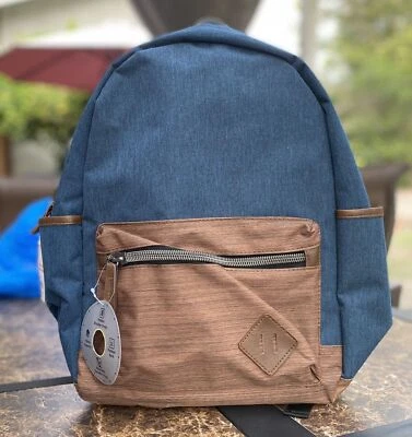 Mochila de dos tonos Wonder Nation azul y marrón Foto 1 de 4