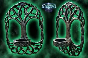 Tree of Life Wall Hanging Tea-light Candle Holder Gothic Altar Magick Wiccan UK - Picture 1 of 2
