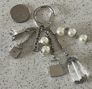 Paris France Travel Souvenir Charm Dangle Keychain Key Ring #47599 - Picture 1 of 5