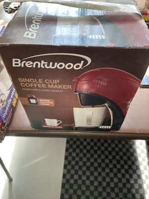 Brentwood Single Cup Coffee Maker Red TS122R - Image 1 of 2