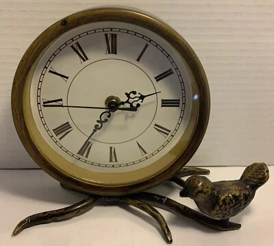 Nature Theme Clock, Size Is 6.75” X 8” Inches. All Metal Frame, Glass Front. - Image 1 of 4