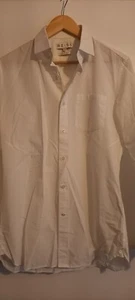 Reiss White Long Sleeve Shirt Fashion Fit s.M - Picture 1 of 7