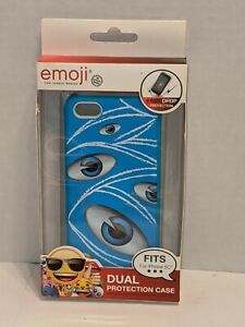 Étui double protection yeux bleus marque Emoji iPhone 5C *NEUF*