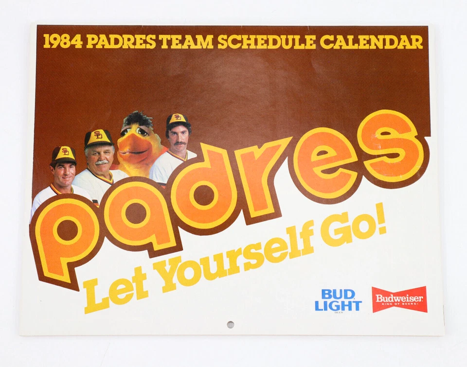 MLB 1984 Padres Team Schedule Calendar - Image 1 of 4