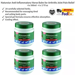 Naturstar Anti-Inflammatory Horse Balm for Arthritis Joint Pain Relief 500ml x 4 - Picture 1 of 2