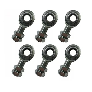 6 Set of Round 3/4" DD Steering Shaft Support Bearing Heim Joint Street Rod New - Picture 1 of 6