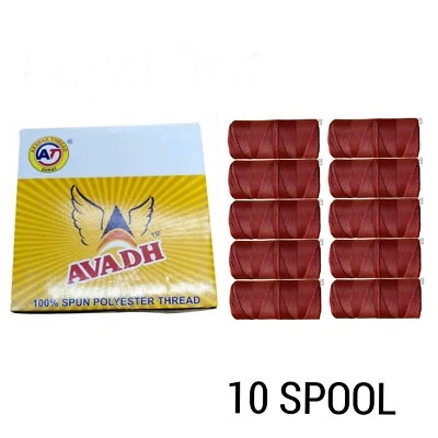 Avadh Spun Polyester ROYAL RED Thread suitable for all types of sewing. - Image 1 of 3