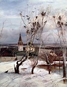 Alexei Savrasov : "The Rooks have Returned" (1871) - Giclee Fine Art Print - Picture 1 of 7