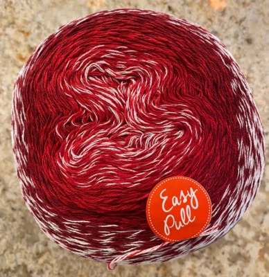 Etrofil Re-Public Cake Yarn, 8.8oz, 1093yds Ea, Red, & White - Image 1 of 4
