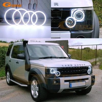 For Land Rover Discovery 3 LR3 Ultra Bright COB Led Angel Eyes Kit Halo Rings - Image 1 of 4