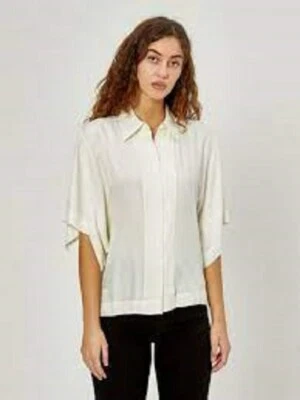 EQUIPAMIENTO Blusa Mujer Naturaleza Blanca Chaney Manga 3/4 Codo Viscosa Seda XS 0/2 Foto 1 de 4