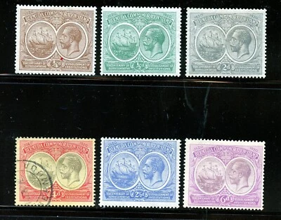 KMC4076-Bermuda #55\69 (B997) (6) King George V & Seal, M, H, U, FVF, CV$125.50 - Image 1 of 2