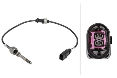 HELLA Sensor Abgastemperatur 6PT 358 181-151 für VW PASSAT B6 3C2 Variant 3C5 - Imagen 1 de 4