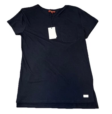 Camiseta 7 For All Mankind Niñas Suelta para Bolsillo Negro Cuello en V Nueva con Etiquetas X Grande Foto 1 de 4