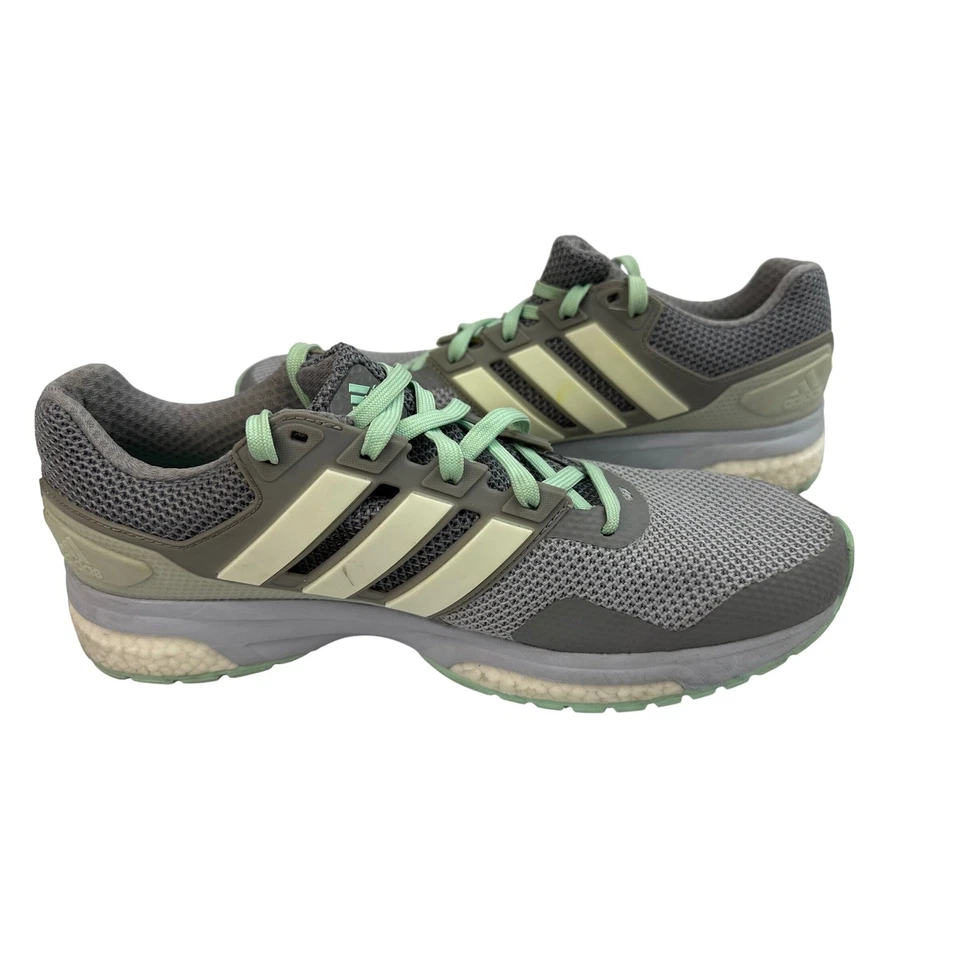 Adidas Supernova Sequence 9 Running Shoes Gray Mint Green Women's Size 10.5 - Image 1 of 4