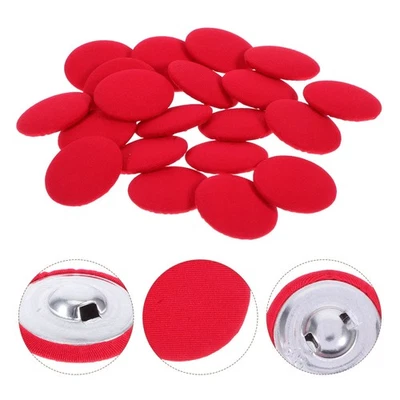 20 Pcs Fabric Covered Shank Buttons Replacement Coat Baseball Cap - Image 1 of 4