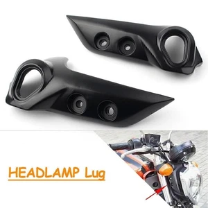 Soporte Faro Lado Superior para YAMAHA FZ6N 2004-2010 Aluminio 2 Piezas Negro - Imagen 1 de 12