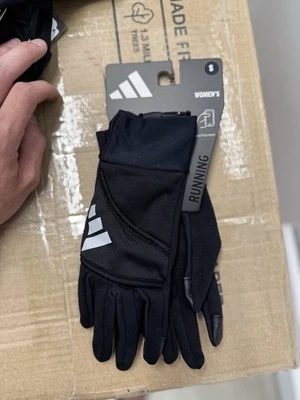 Guantes de running Adidas negros para mujer Foto 1 de 3
