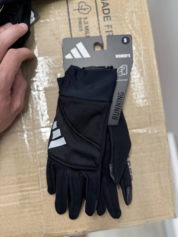 Guantes de running Adidas negros para mujer Foto 1 de 3